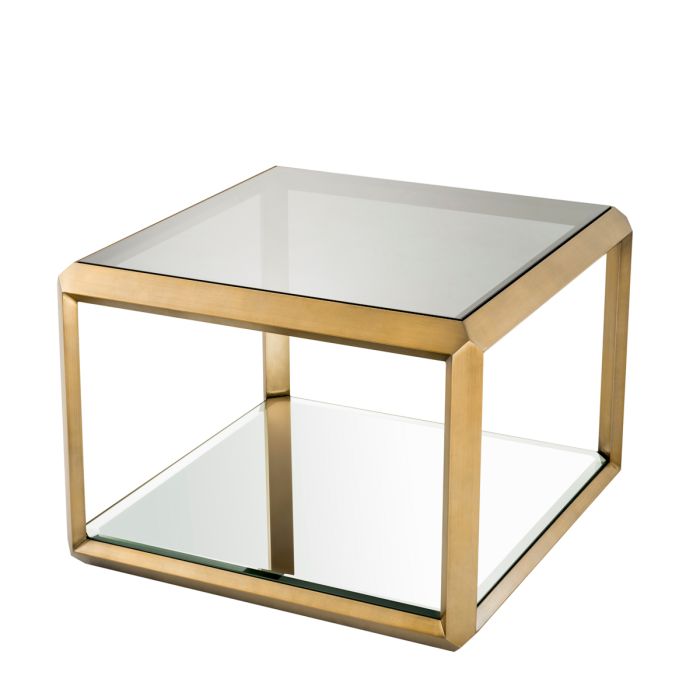 Table d'appoint dorée en verre fumé | Eichholtz Callum