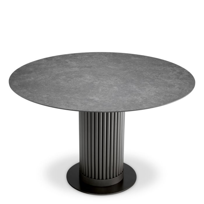 Table ronde extérieure en bronze et céramique | Eichholtz Volterra