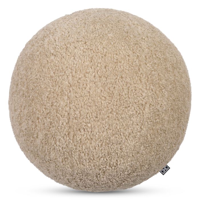 Coussin rond molletonné sable | Eichholtz Palla L