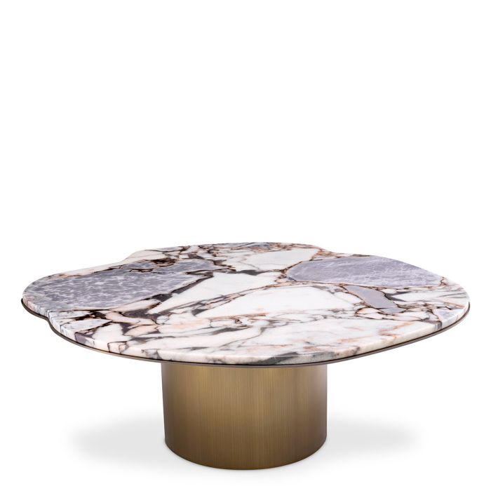 Table basse dorée en marbre | Eichholtz Shapiro