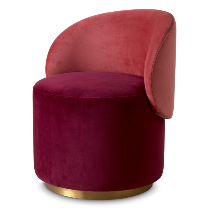Chaise basse en velours rouge | Eichholtz Greet