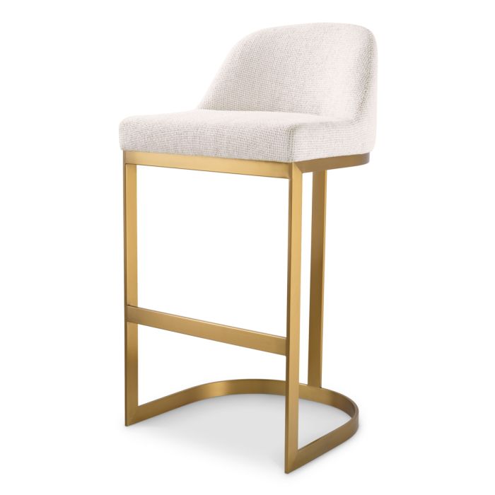 Chaise de bar en tissu blanc cassé | Eichholtz Condos