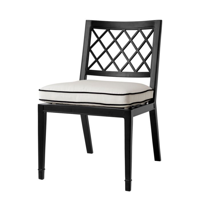 Chaise extérieure noire et blanche | Eichholtz Paladium