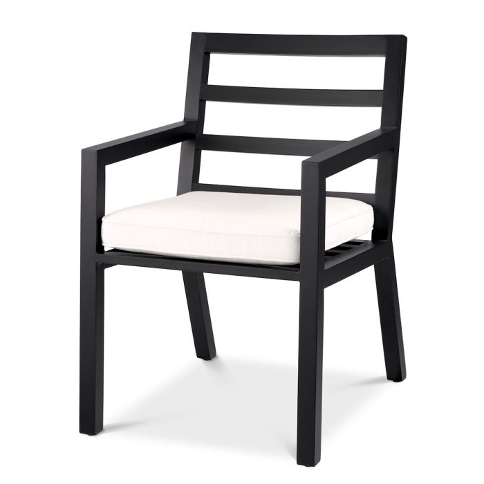Chaise extérieure en métal noir | Eichholtz Delta
