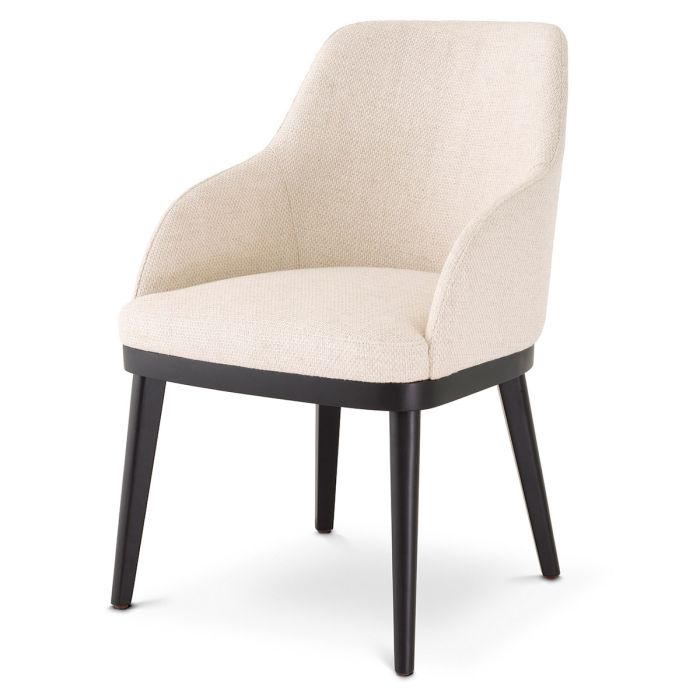 Chaise de salle à manger avec accoudoirs blanc écru | Eichholtz Costa