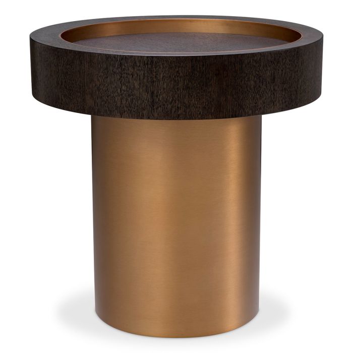 Table d'appoint ronde  en chêne mocha | Eichholtz Otus
