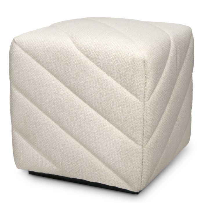 Pouf en tissu crème | Eichholtz Avellino