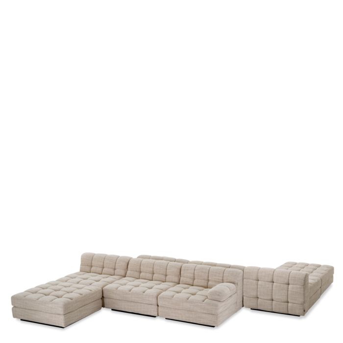 Module d'angle gauche en tissu sable | Eichholtz Dean