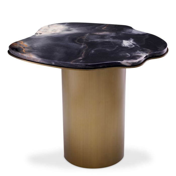 Table d'appoint dorée en marbre noir | Eichholtz Shapiro