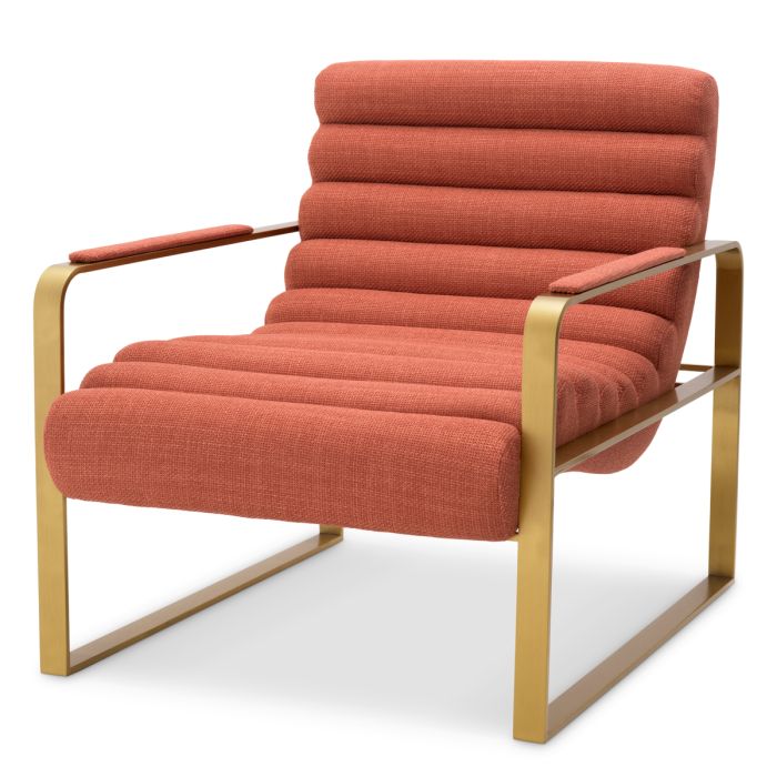 Fauteuil en tissu orange | Eichholtz Olsen