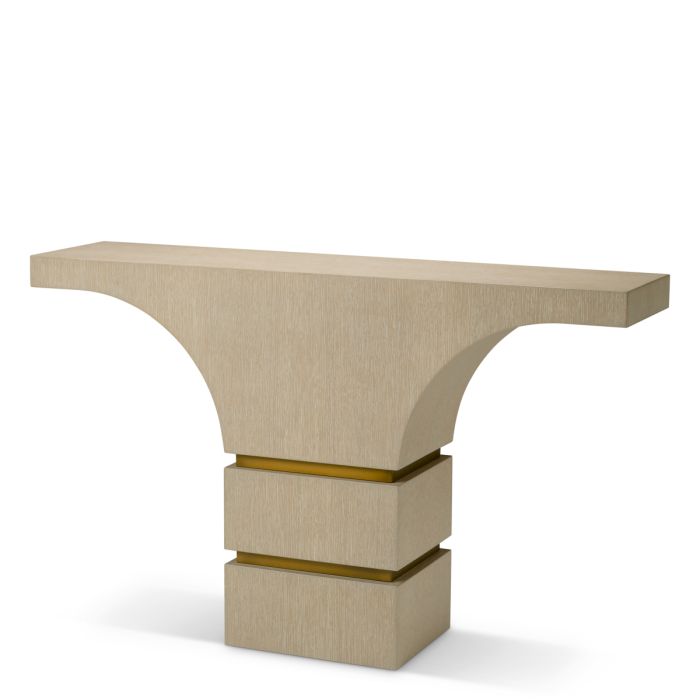 Console dorée en chêne marron | Eichholtz Thaddeus