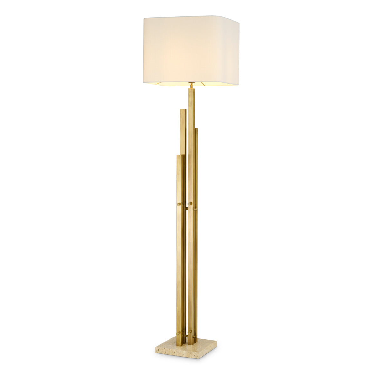 Lampe sur pied en laiton vintage avec abat-jour | Eichholtz Destino - vue principale | REMO-HOME