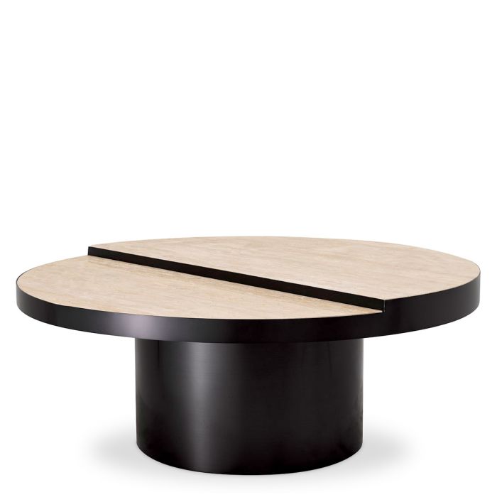 Table basse en bronze et travertin | Eichholtz Excelsior