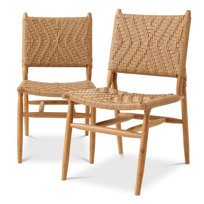 Chaise extérieure en teck (lot de 2) | Eichholtz Laroc