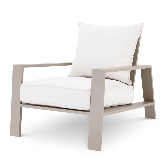 Fauteuil d'extérieur en métal sable | Eichholtz Belle Vue