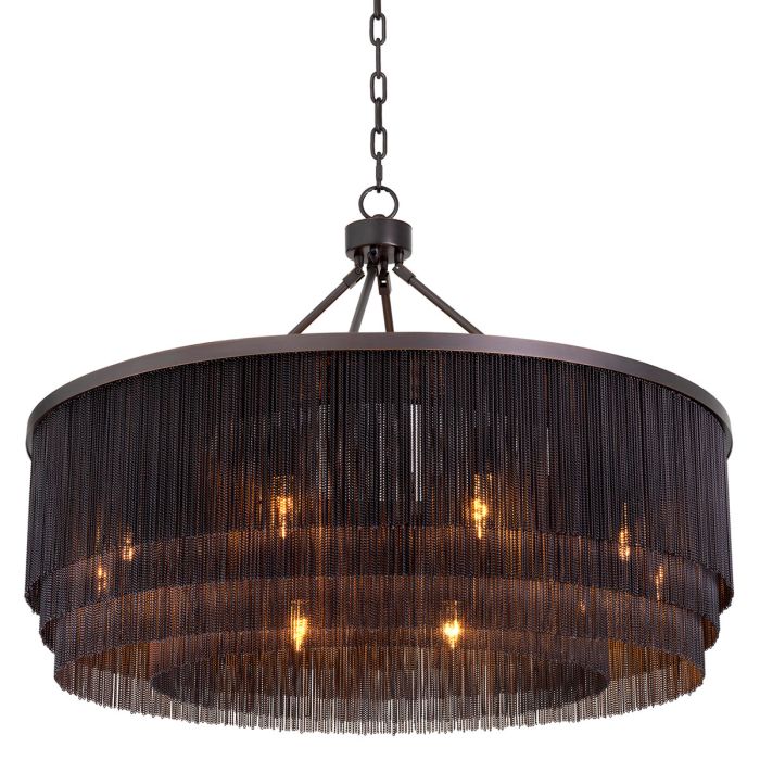 Lustre en bronze à franges | Eichholtz Tissot L