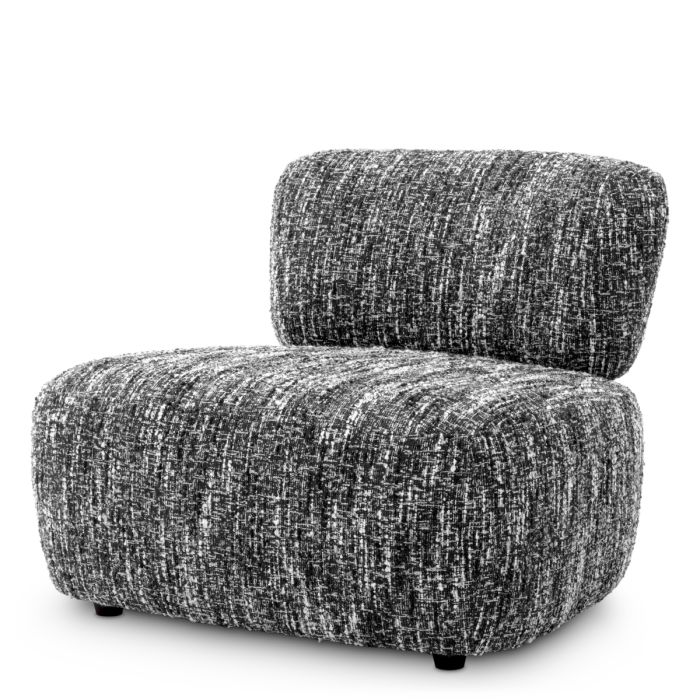 Fauteuil bouclé noir et blanc | Eichholtz Leon