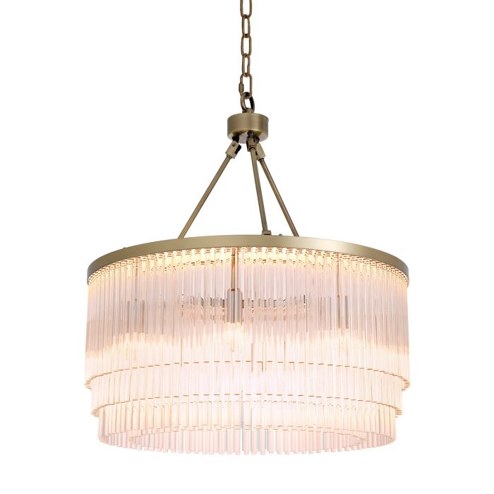 Lustre doré en verre transparent | Eichholtz Hector S