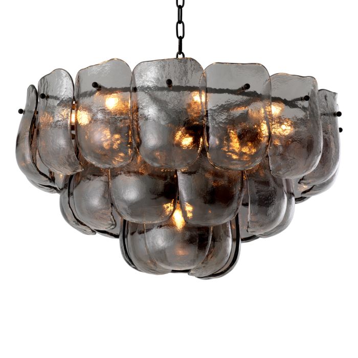 Lustre en bronze et verre fumé | Eichholtz Gustave