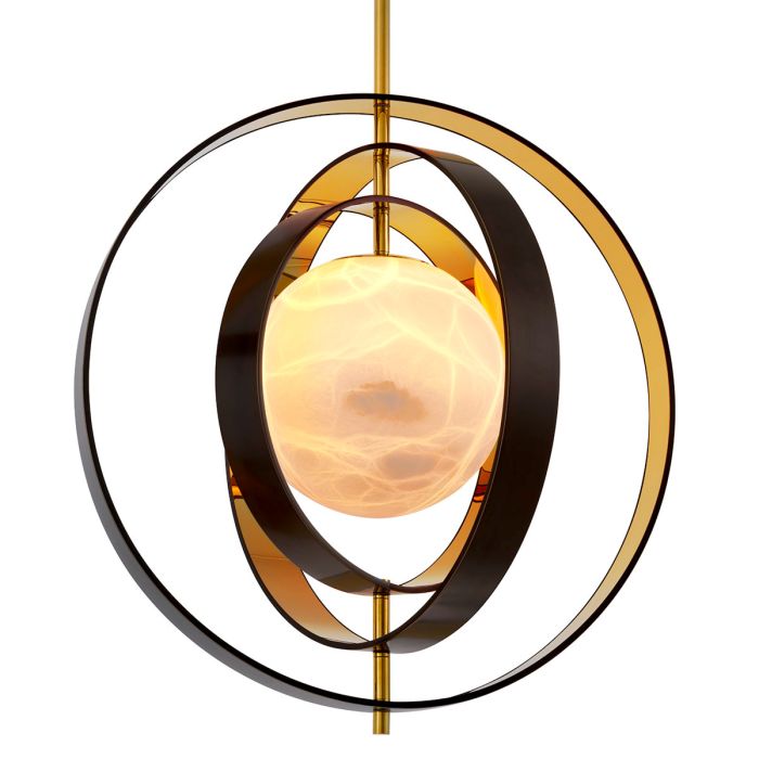 Lustre en bronze et en albâtre | Eichholtz Pearl
