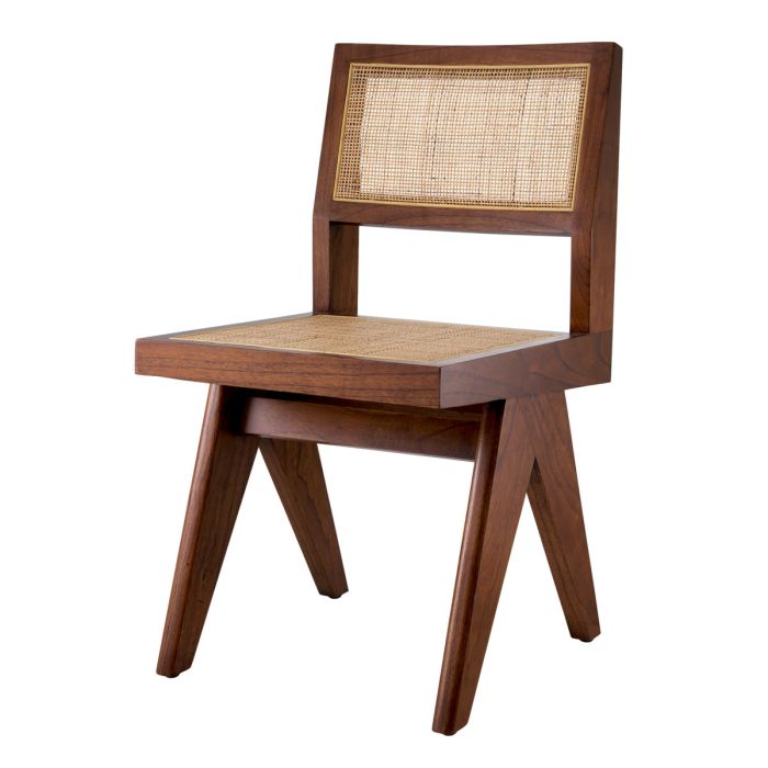 Chaise de salle à manger marron en rotin | Eichholtz Niclas