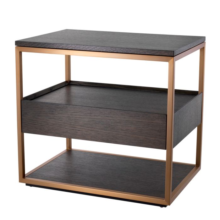 Table de chevet en chêne moka | Eichholtz Parker