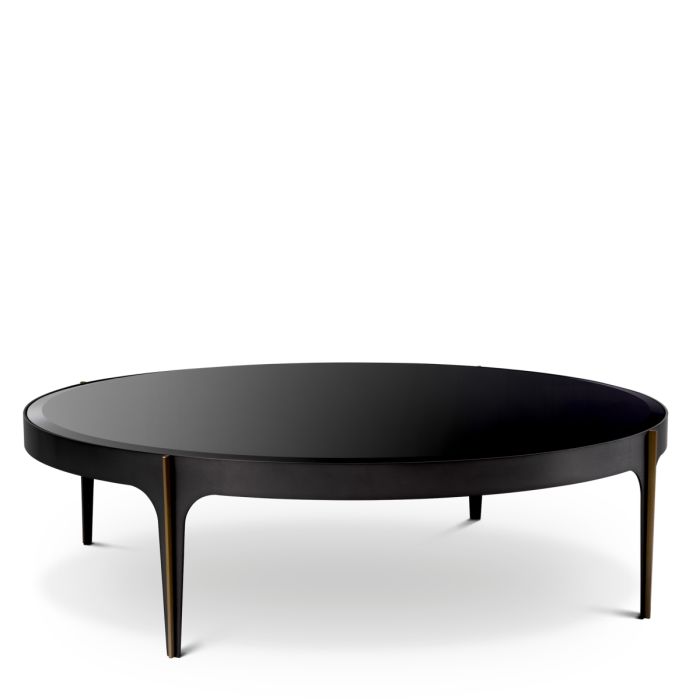 Table basse en bronze et verre noir | Eichholtz Artemisa L