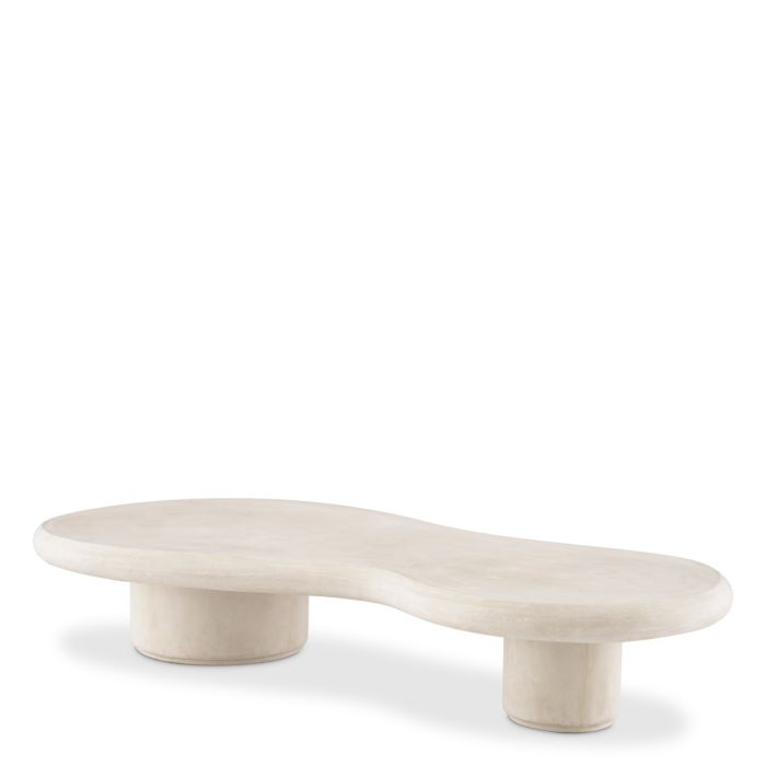 Table basse extérieur en béton crème | Eichholtz Erato