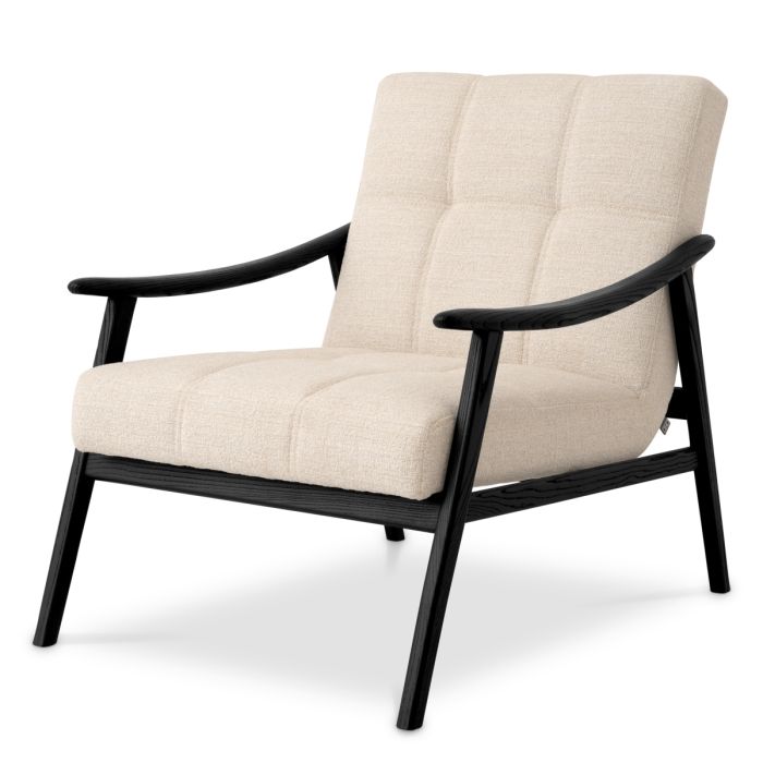 Fauteuil en tissu beige | Eichholtz Mortensen