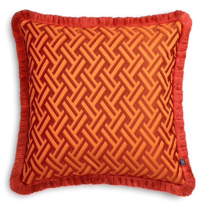 Coussin carré en tissu orange | Eichholtz Doria L