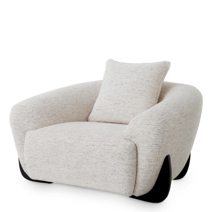 Fauteuil en tissu blanc cassé | Eichholtz Siderno