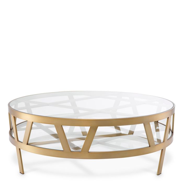 Table basse ronde en laiton brossé | Eichholtz Bilinghurst