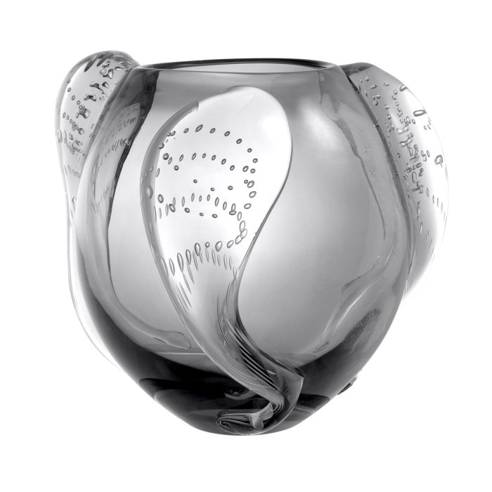 Vase en verre soufflé gris | Eichholtz Sianluca L