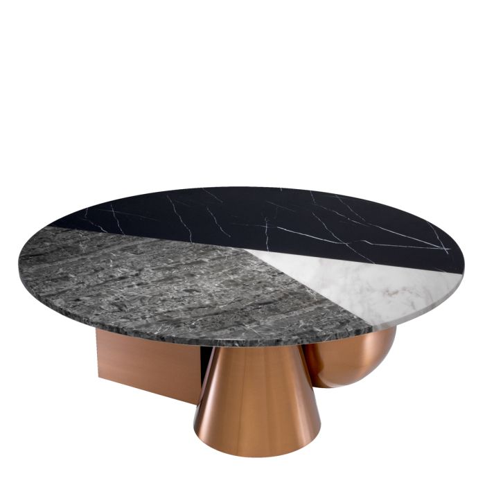 Table basse cuivrée en céramique | Eichholtz Tricolori