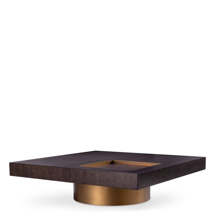 Table basse carrée en chêne mocha | Eichholtz Otus
