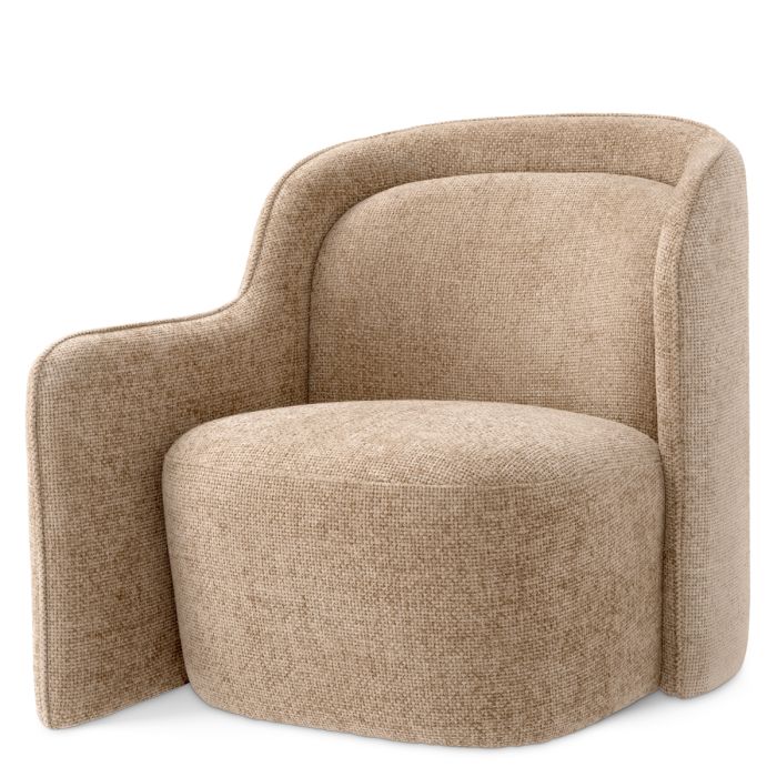 Fauteuil en tissu sable | Eichholtz Barrier G