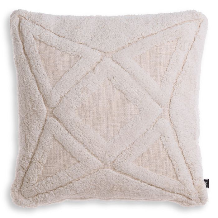 Coussin carré en coton blanc cassé | Eichholtz Malua L