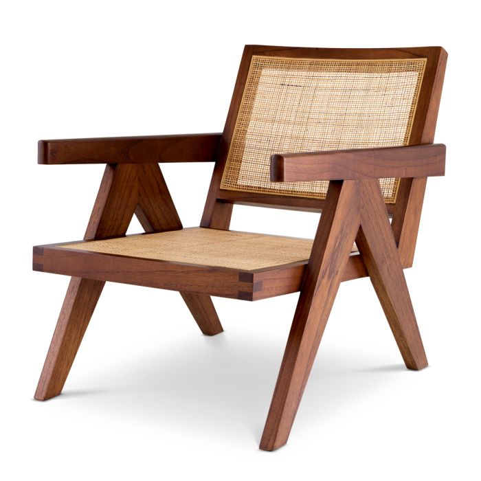 Fauteuil marron en rotin | Eichholtz Aristide