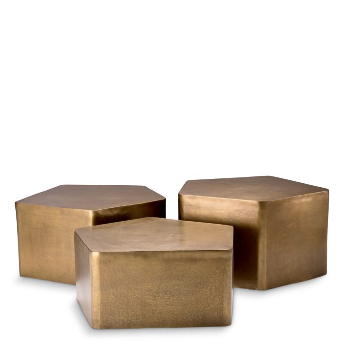 Table basse en laiton (lot de 3) | Eichholtz Veenazza