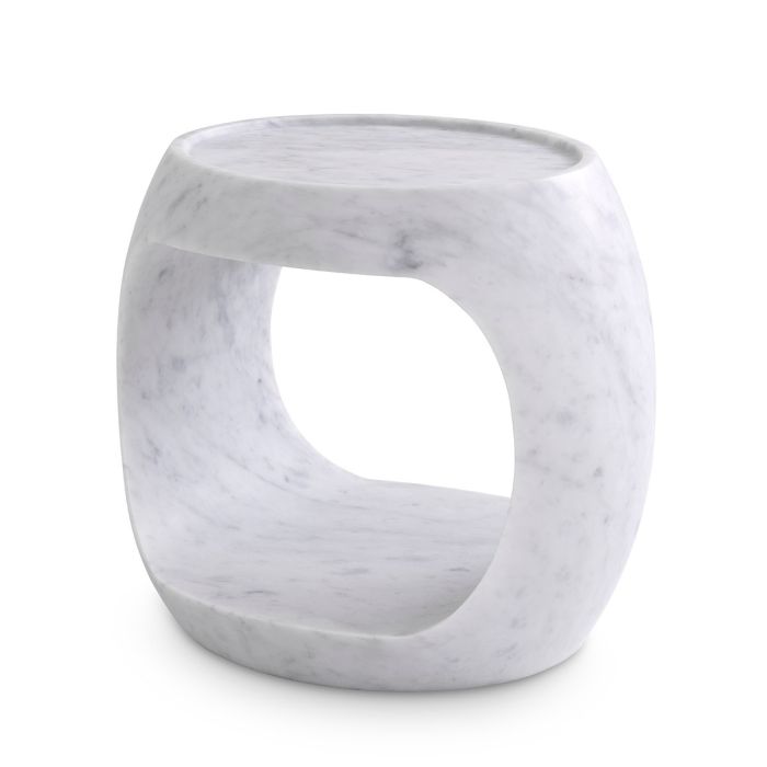 Table d'appoint en marbre blanc | Eichholtz Clipper Low