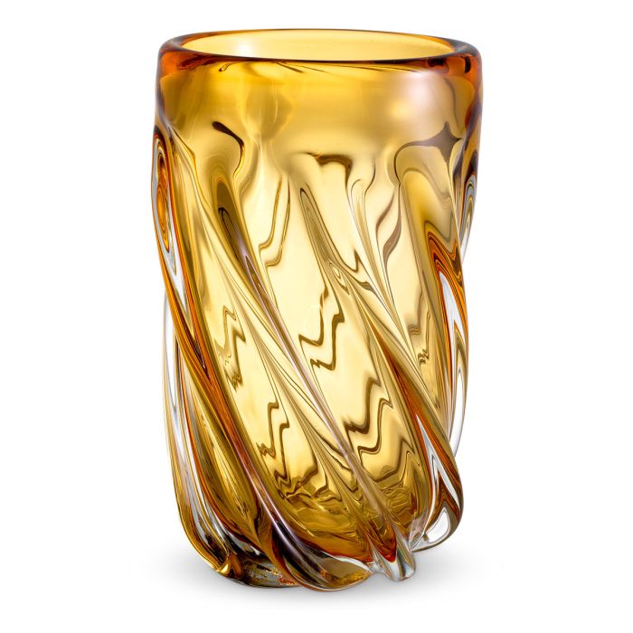 Vase en verre soufflé jaune | Eichholtz Angelito L