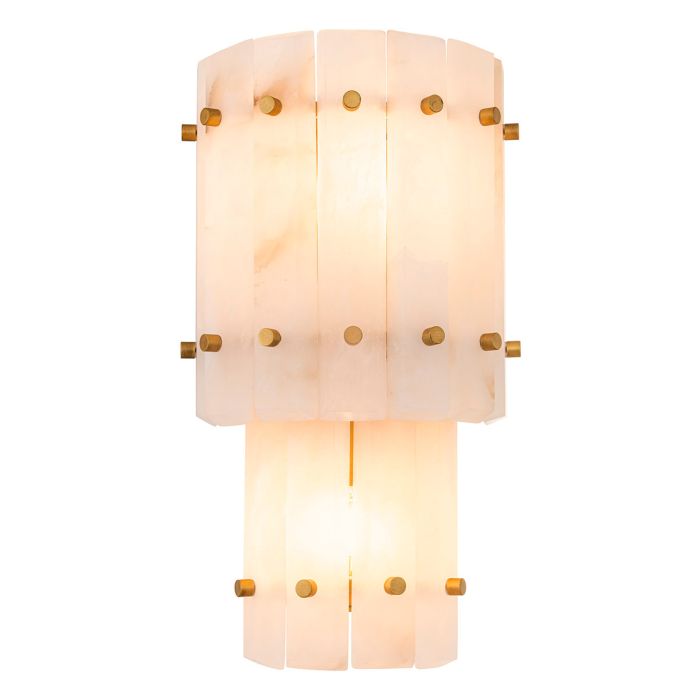 Applique murale dorée en albâtre | Eichholtz Blason Double