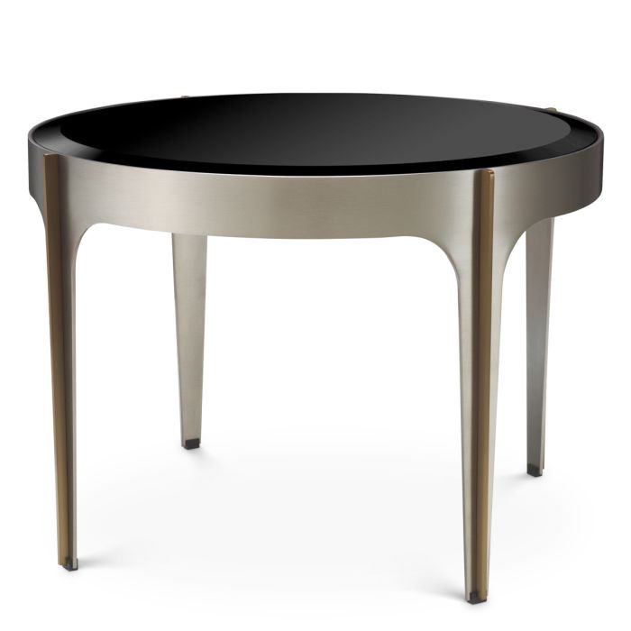 Table d'appoint en métal et verre noir | Eichholtz Artemisa