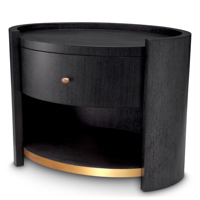 Table de chevet en chêne gris anthracite | Eichholtz Rosemberg