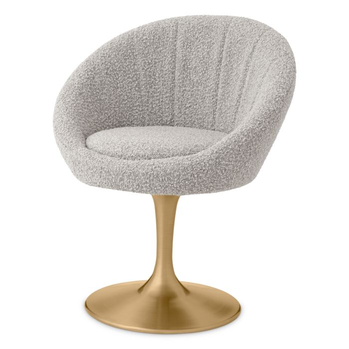 Chaise de salle à manger bouclé gris | Eichholtz O'Neill