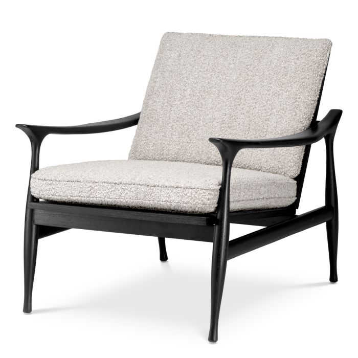 Fauteuil bouclé gris | Eichholtz Manzo