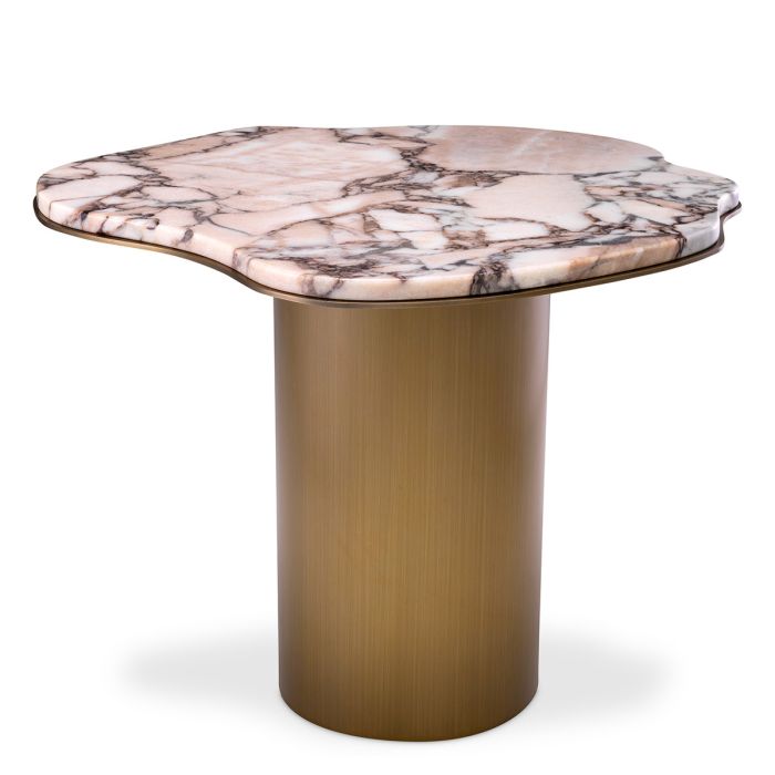 Table d'appoint dorée en marbre | Eichholtz Shapiro