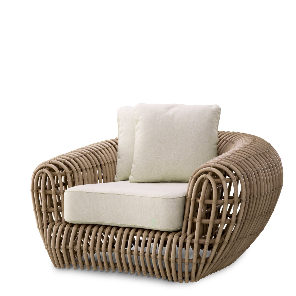 Chaise d'extérieur en faux rotin sable | Eichholtz Siderno - vue principale | REMO-HOME