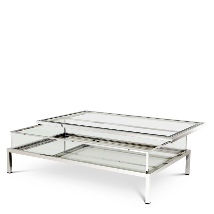 Table basse rectangulaire argentée | Eichholtz Harvey