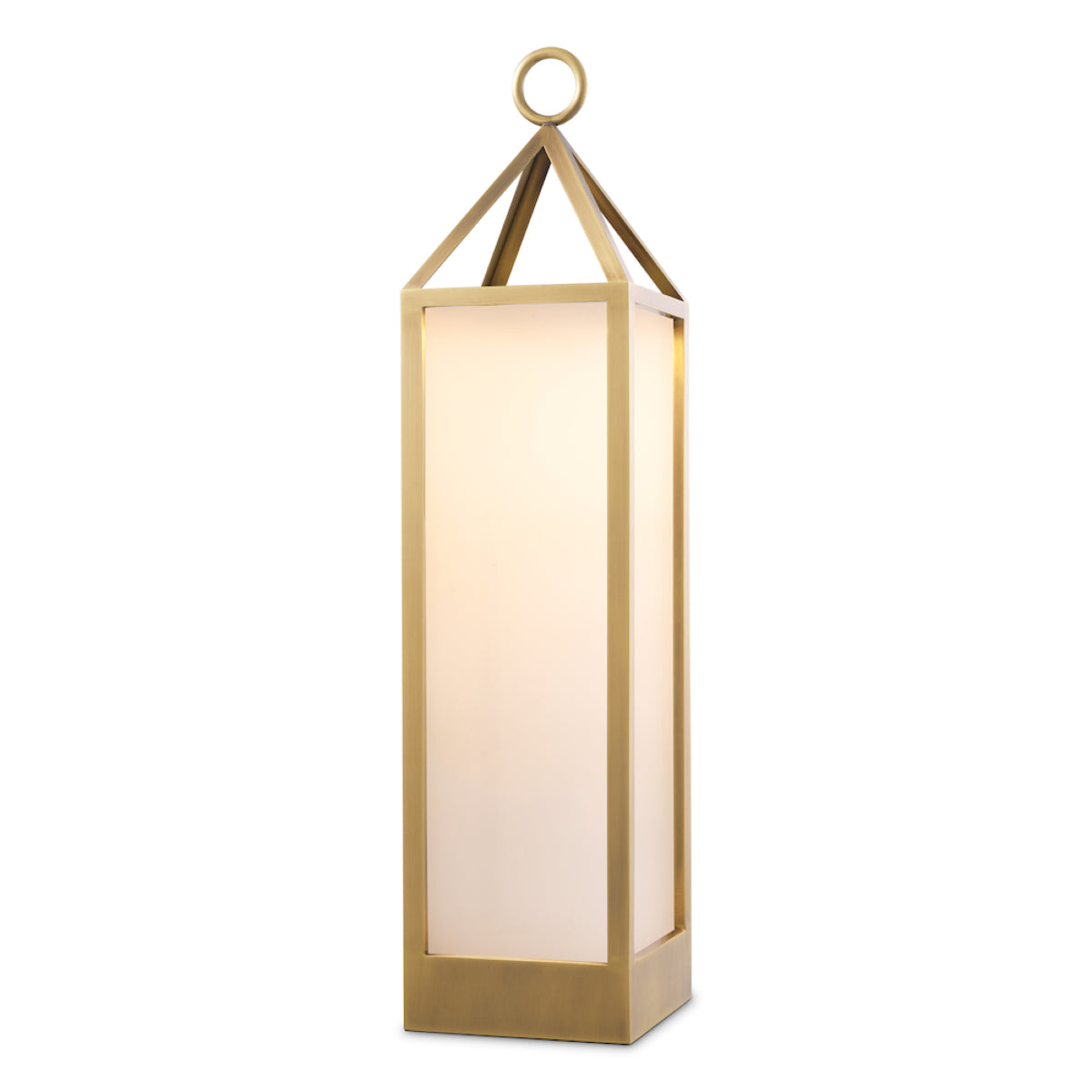 Lampe extérieure en laiton antique et verre blanc | Eichholtz Riserva XL - vue principale | REMO-HOME